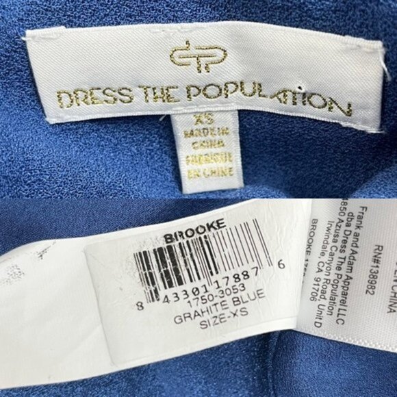 Dress The‎ Population Brooke Twist Front Gown Women Size XS - Picture 9 of 10